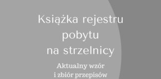 Książka rejestru pobytu na strzelnicy